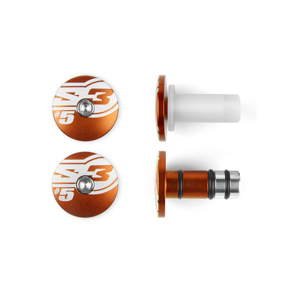 Embouts de guidons S3 End 5 Ø14mm orange