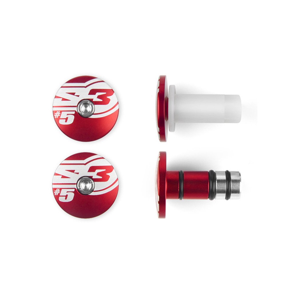 Embouts de guidons S3 End 5 Ø14mm rouge