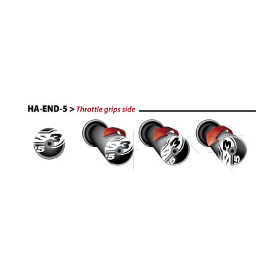 Embouts de guidons S3 End 5 Ø14mm rouge