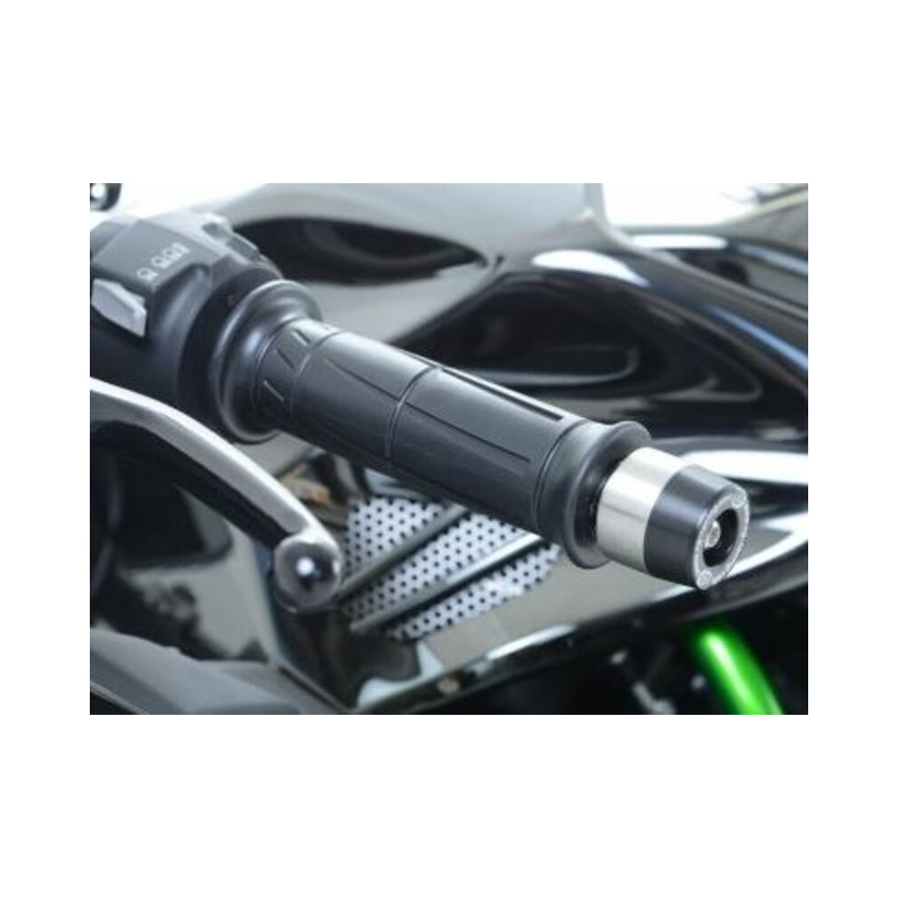 Embouts de guidon R&G RACING noir Kawasaki H2