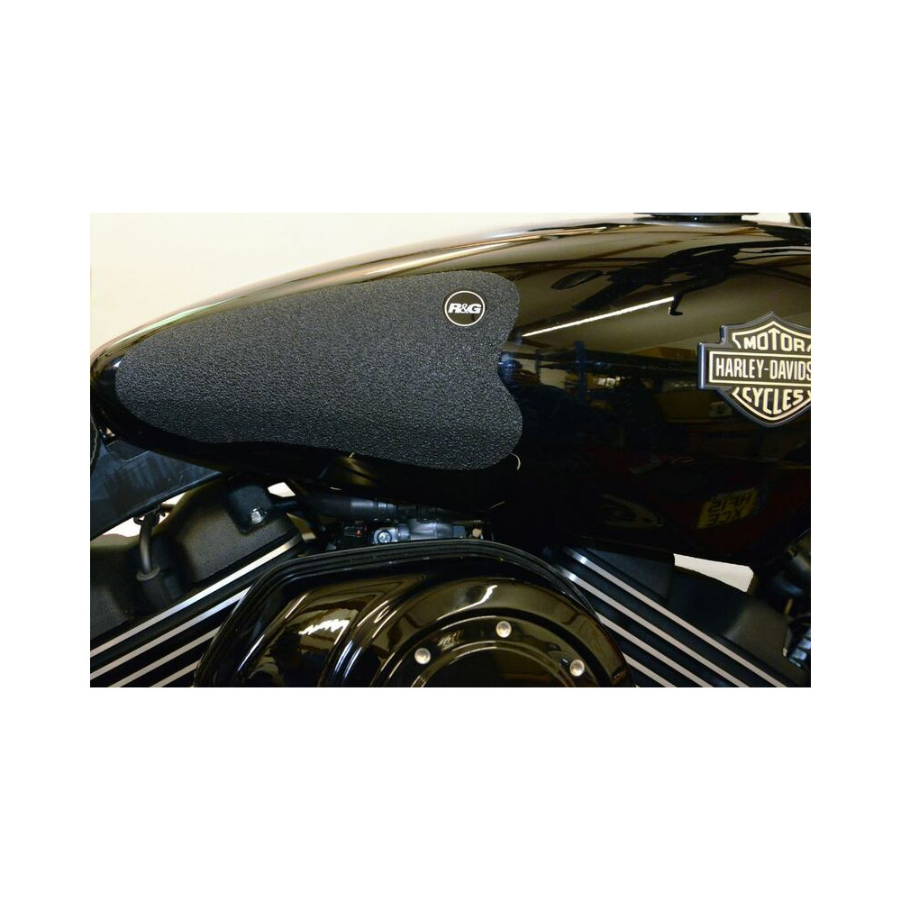 Kit grip de réservoir R&G RACING 2 pièces noir Harley Davidson Street 500