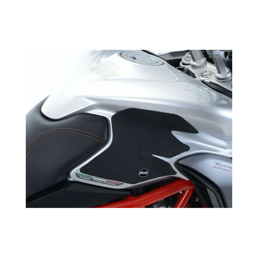 Kit grip de réservoir R&G RACING 2 pièces noir MV Agusta 800 Turismo Veloce