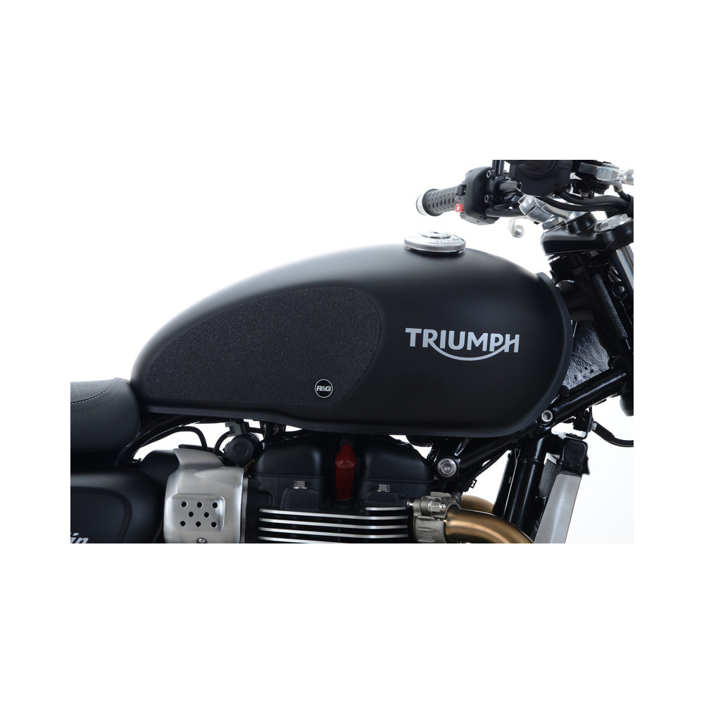 Kit grip de réservoir R&G RACING 2 pièces noir Triumph Street Twin