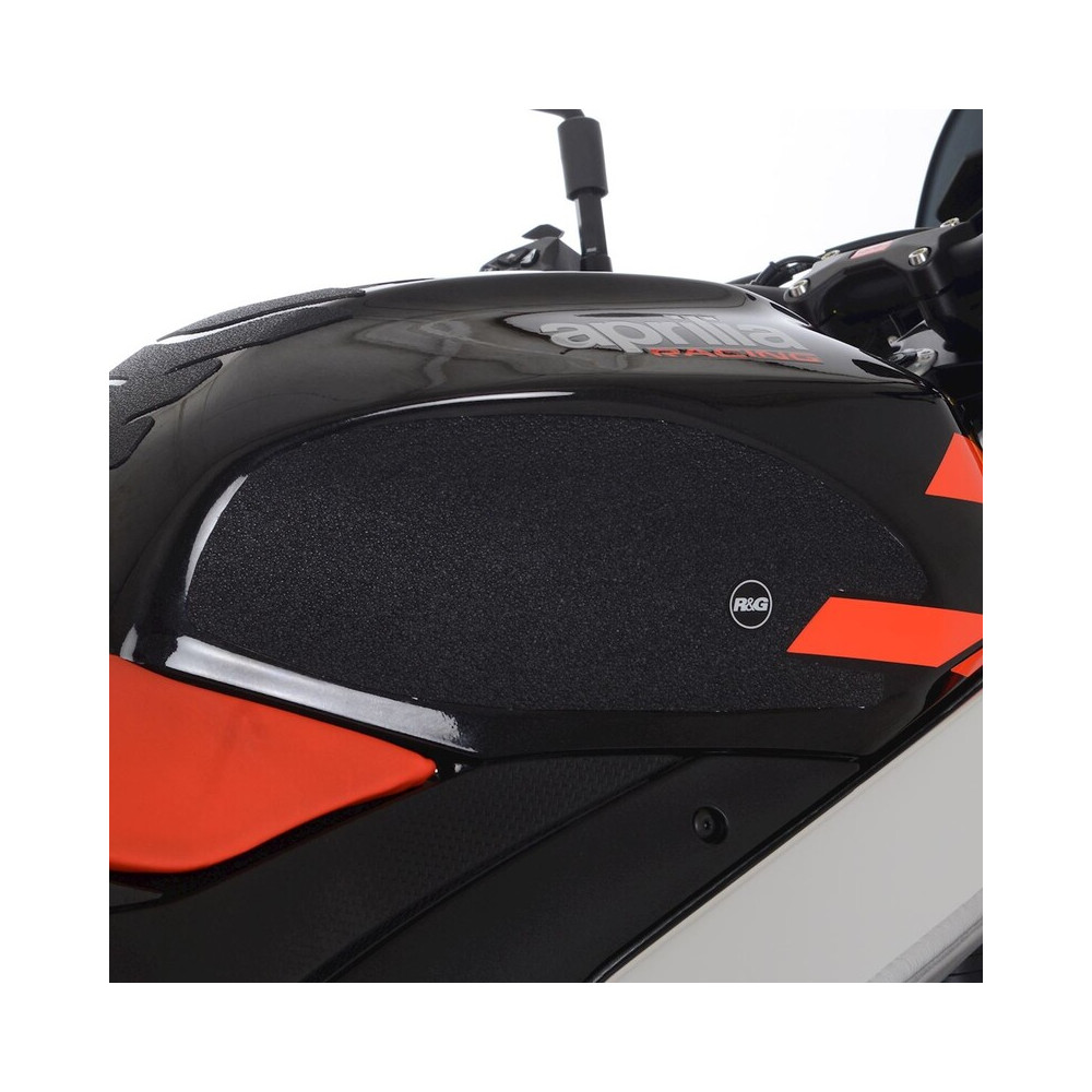 Kit grip de réservoir R&G RACING 2 pièces - noir Aprilia Tuono V4