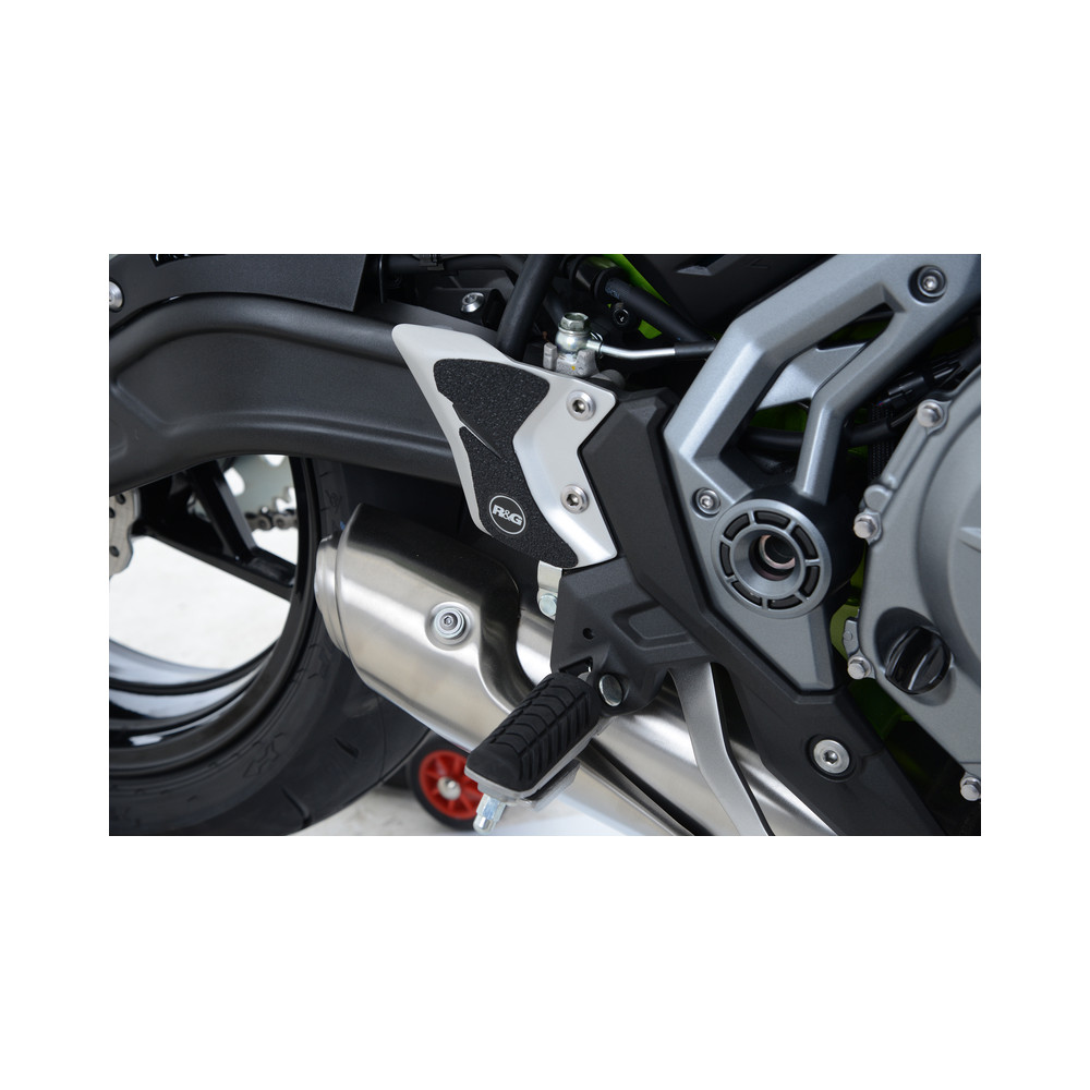 Adhésif anti-frottement R&G RACING platine talon noir (2 pièces) Kawasaki Z650