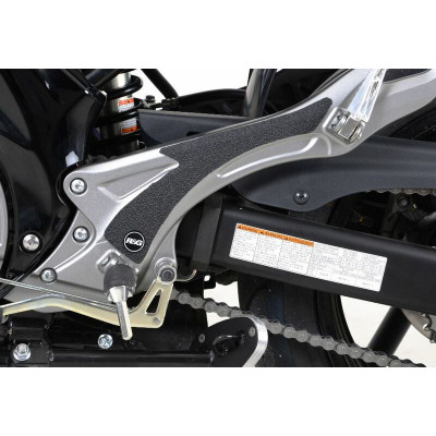 Adhésif anti-frottement R&G RACING platine repose-pieds noir 2 pièces Suzuki Gladius SFV 650