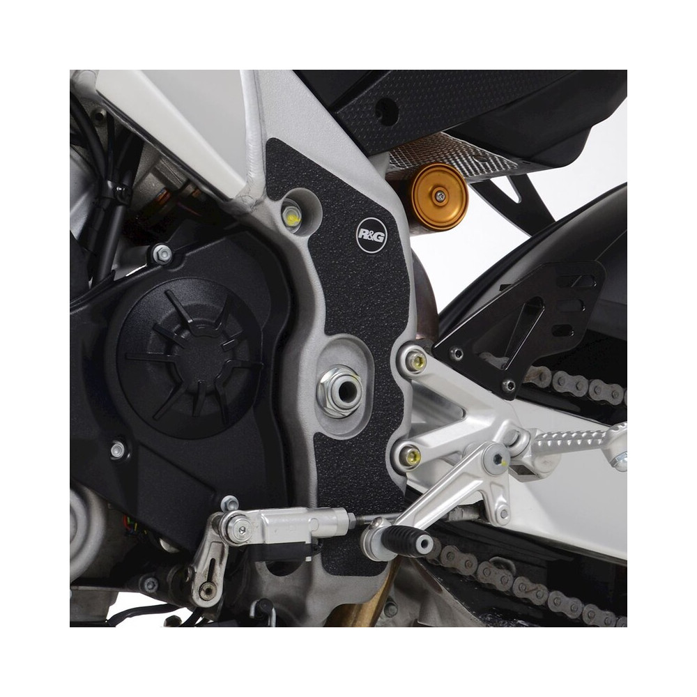 Kit protection de cadre R&G RACING - cadre noir (2 pièces) Aprilia Tuono V4 1100