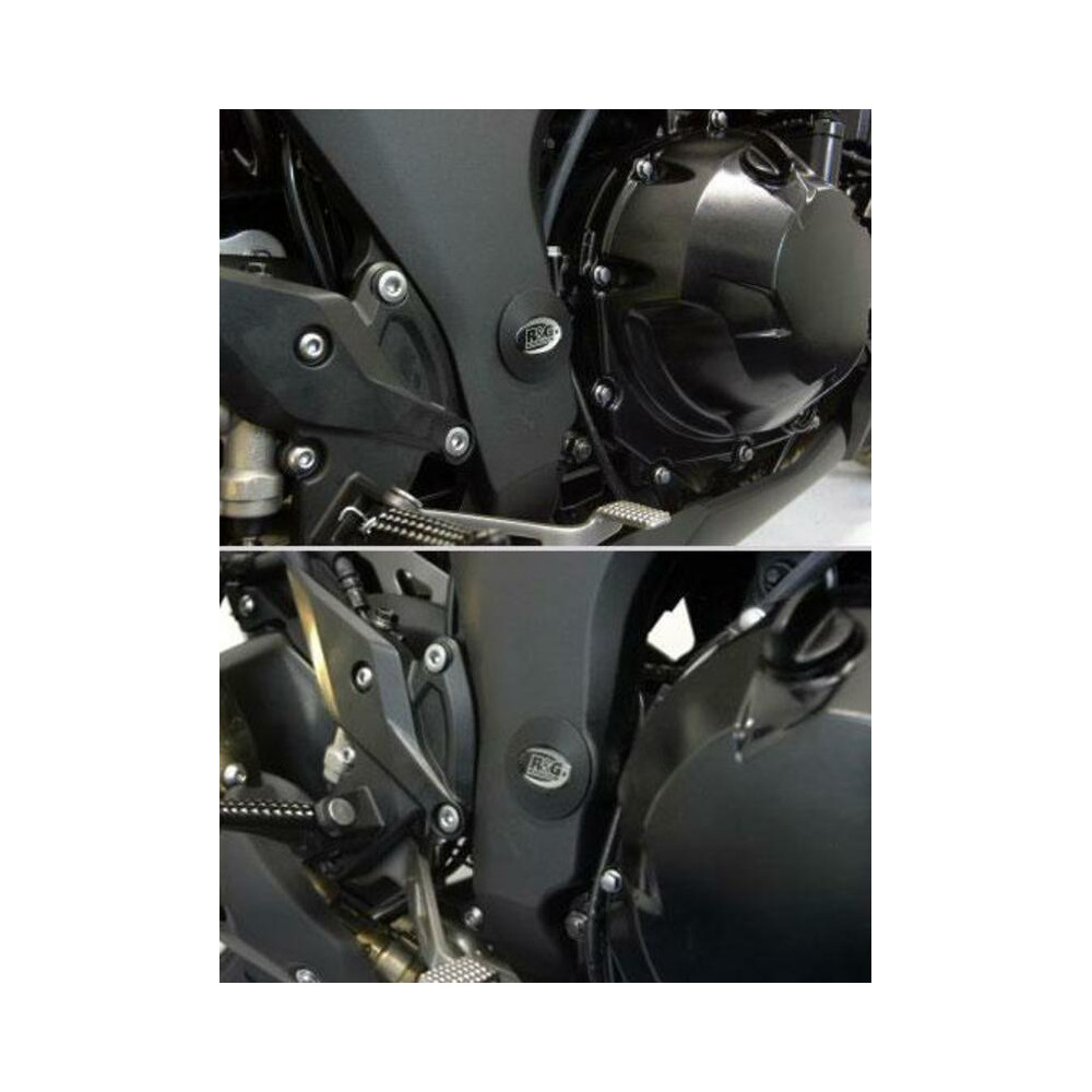 Insert de cadre gauche R&G RACING noir Kawasaki ZX10R/Z1000/R/SX