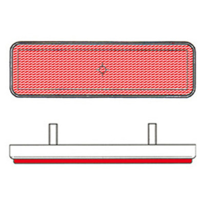 Catadioptre V PARTS rectangle 96x27mm rouge