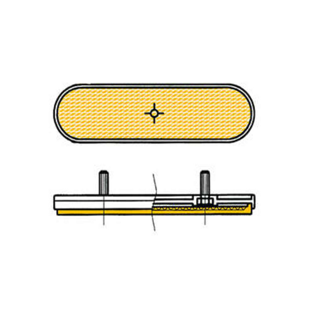 Catadioptre V PARTS ovale 96x27mm orange