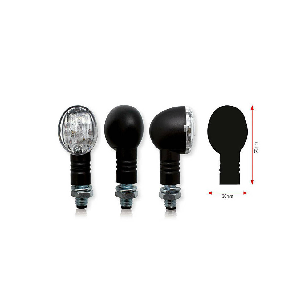 Clignotants BIHR Bullet LED noir universel