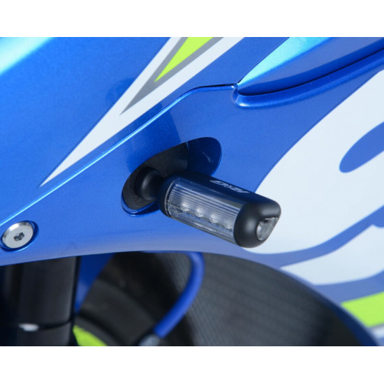 Adaptateurs de clignotants avant R&G RACING noir Suzuki GSXR-1000