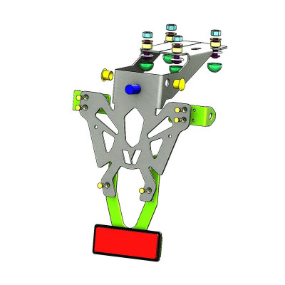 Support de plaque V PARTS noir Kawasaki Z900