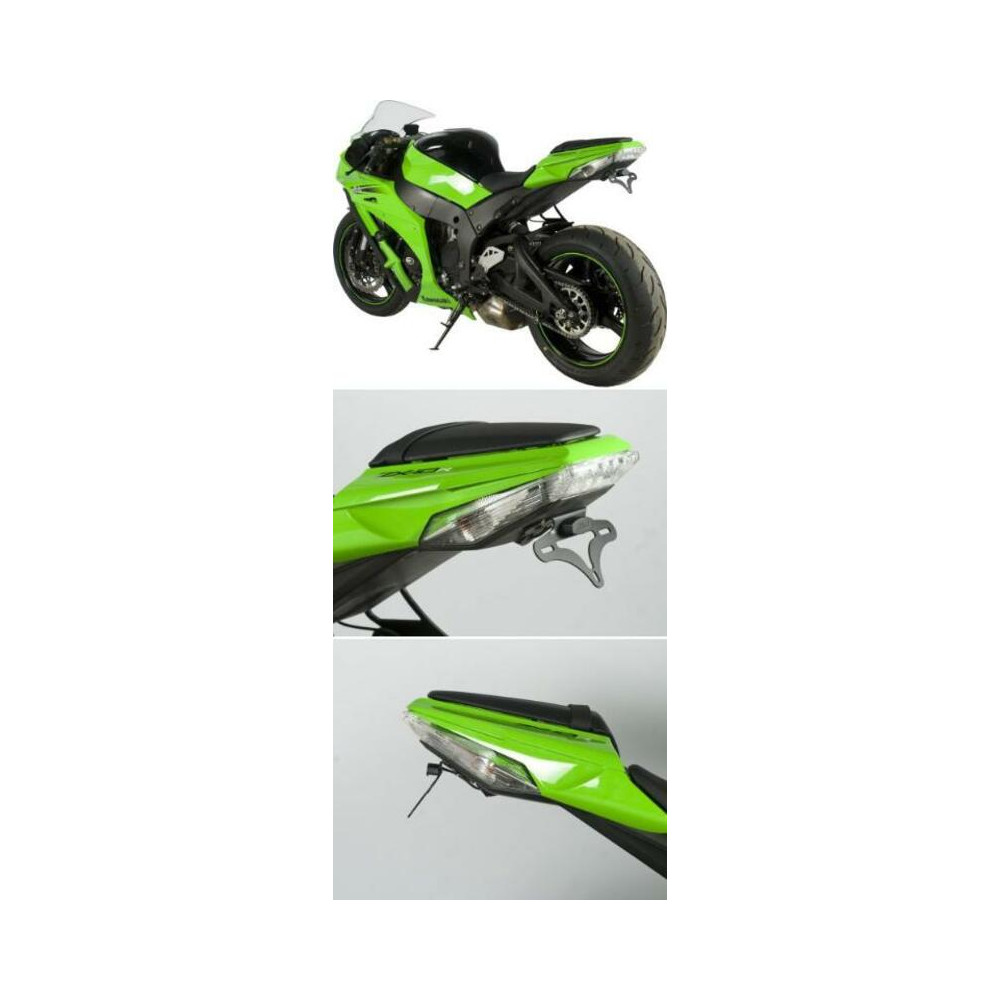 Support de plaque R&G RACING noir Kawasaki ZX10R