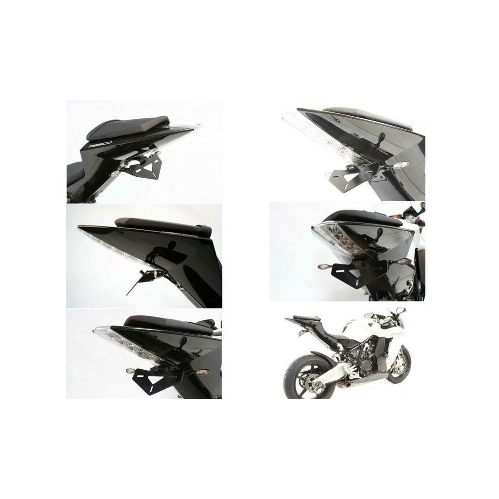 SUPPORT DE PLAQUE R&G RACING POUR KTM RC8 '08-11 AVEC MICRO CLIGNOTANTS