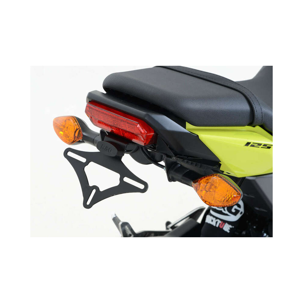 Support de plaque R&G RACING noir compatible clignotants origine Honda MSX125