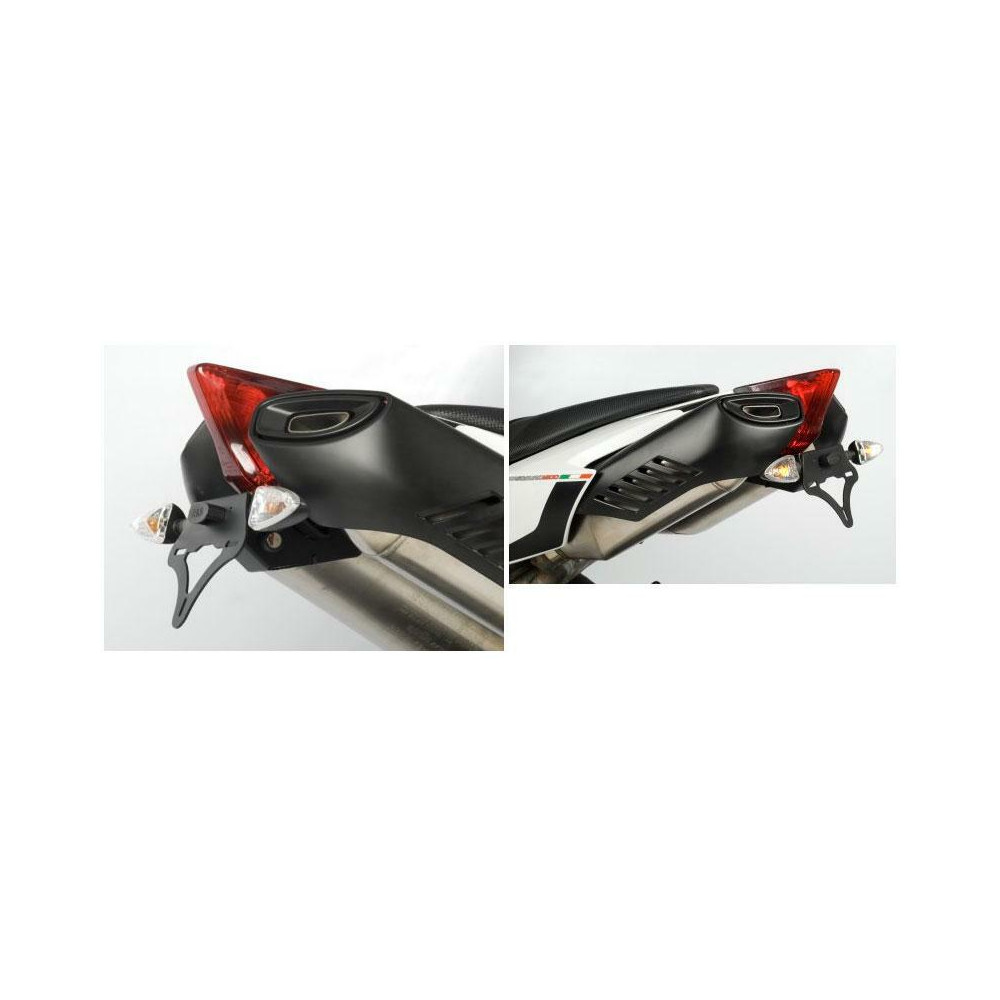 Support de plaque R&G RACING noir Aprilia Dorsoduro