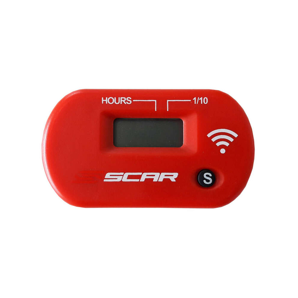 Compteur d'heures SCAR Sans-fil avec Velcro rouge