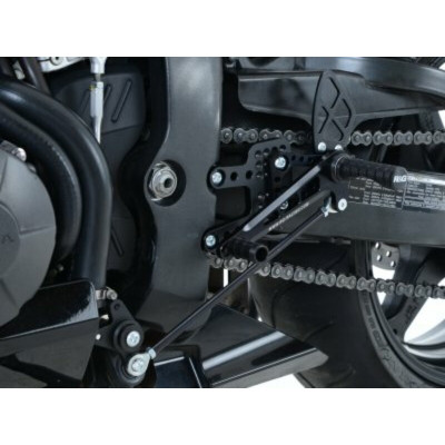 Commandes reculées multipositions R&G RACING noir Honda CBR600RR