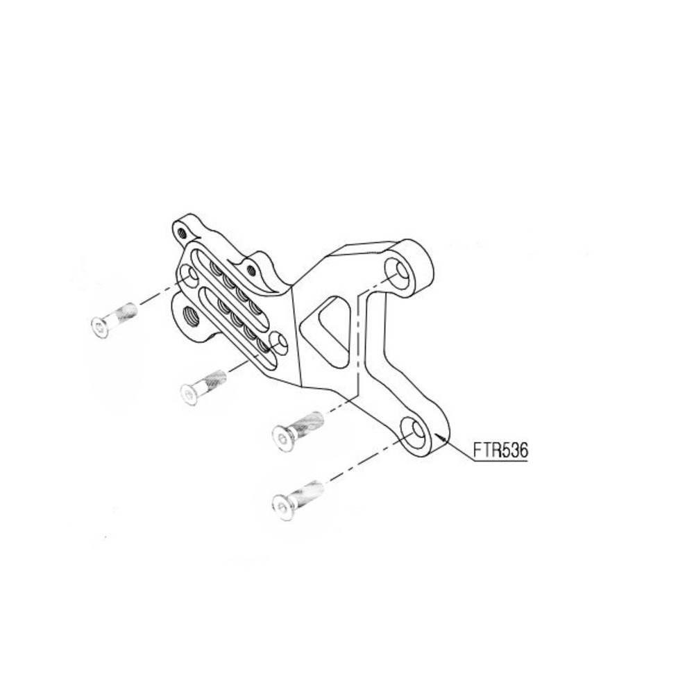 Platine latérale LIGHTECH commande inversée noir Kawasaki - FTR536NER