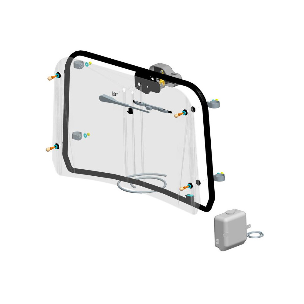 Pare-brise avant SARRAZIN polycarbonate avec essuie-glace Polaris RZR