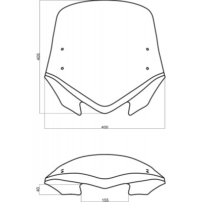 Bulle MRA V-Flow Naked Bikes VFSZ avec spoiler