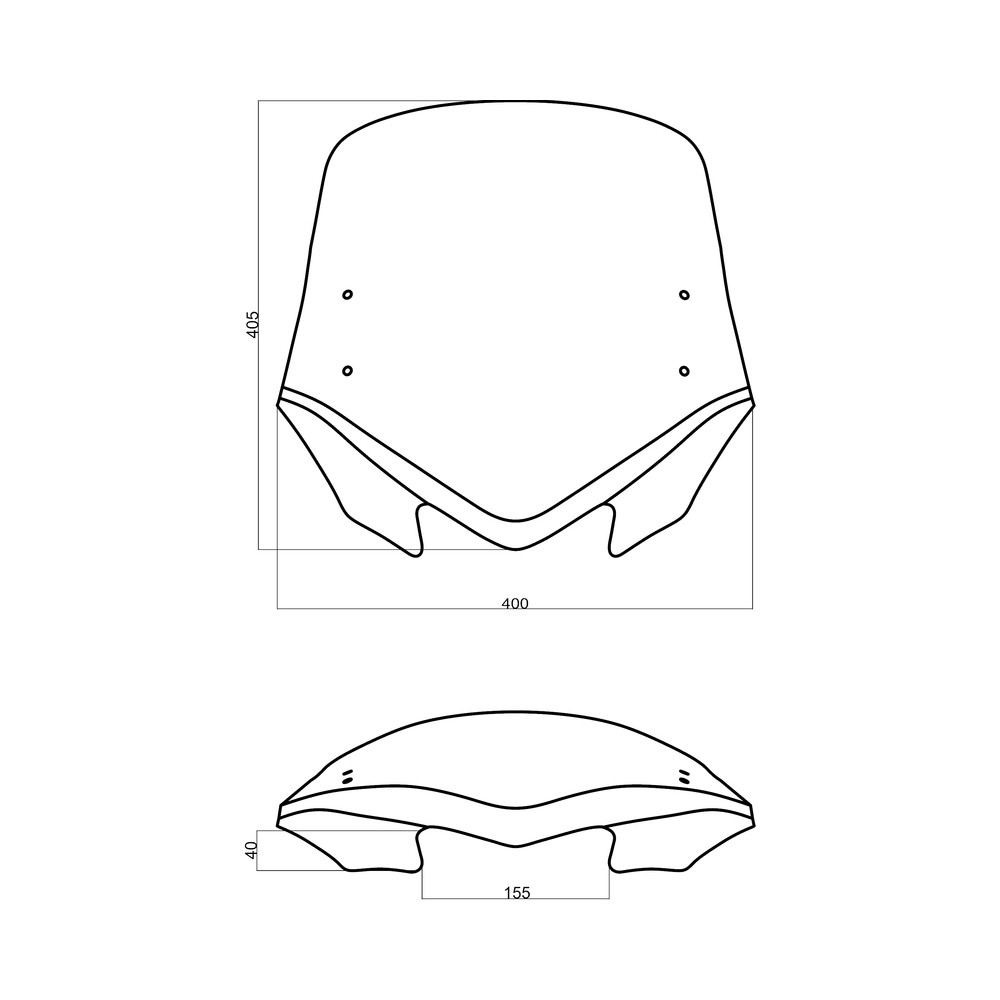 Bulle MRA V-Flow Naked Bikes VFXSZ avec spoiler