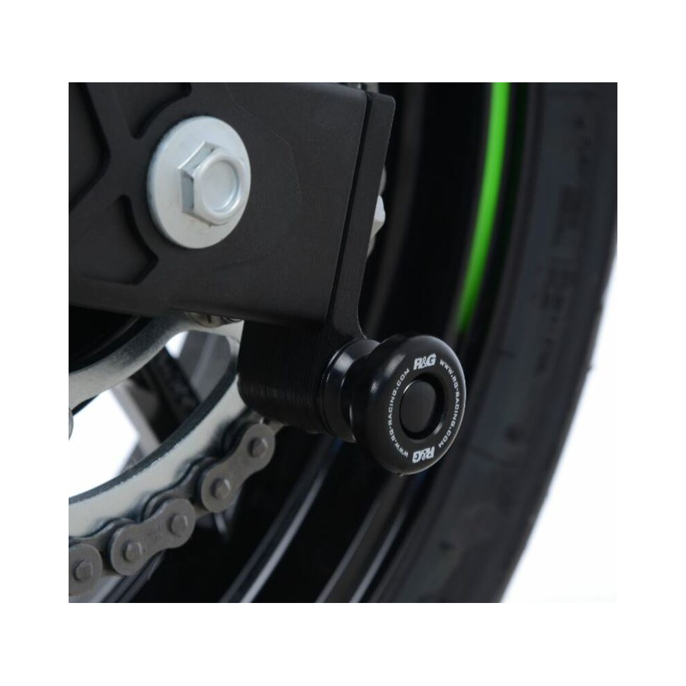 Pions de bras oscillant R&G RACING avec platine noir Kawasaki Ninja 400