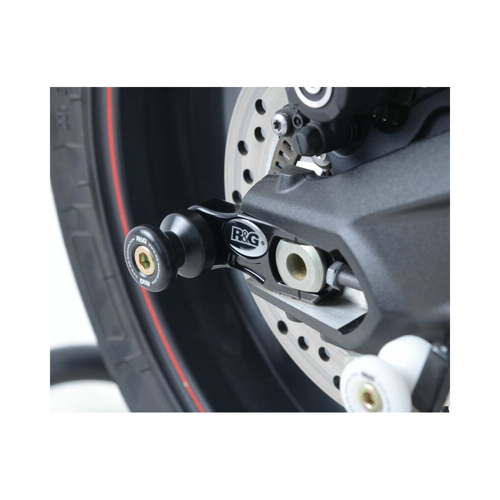 Pions de bras oscillant avec platine R&G RACING noir Triumph