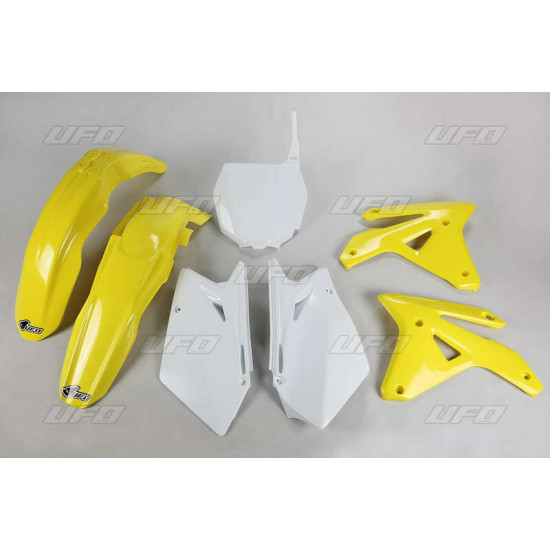 Kit plastique UFO couleur origine jaune/blanc Suzuki RM-Z450