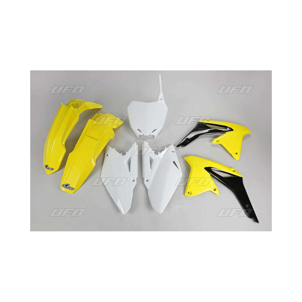 Kit plastique UFO couleur origine jaune/noir/blanc Suzuki RM-Z450