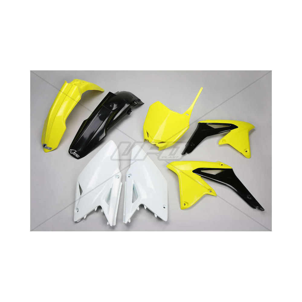 Kit plastique UFO couleur origine jaune/noir/blanc Suzuki RM-Z450