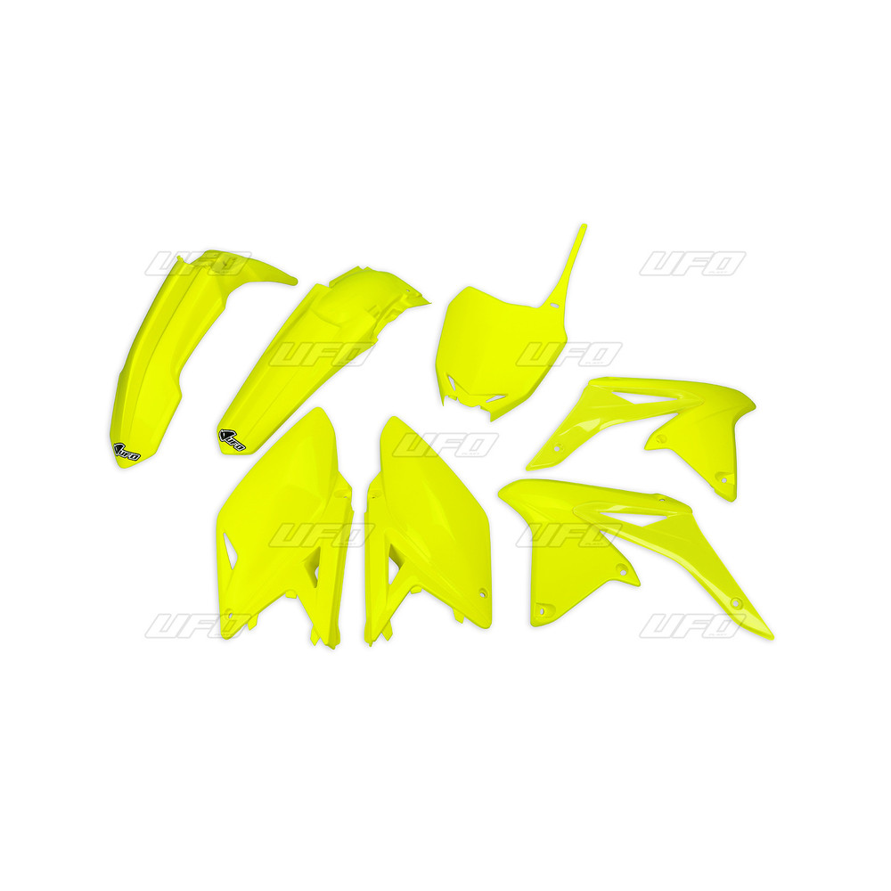 Kit plastique UFO jaune fluo Suzuki RM-Z250