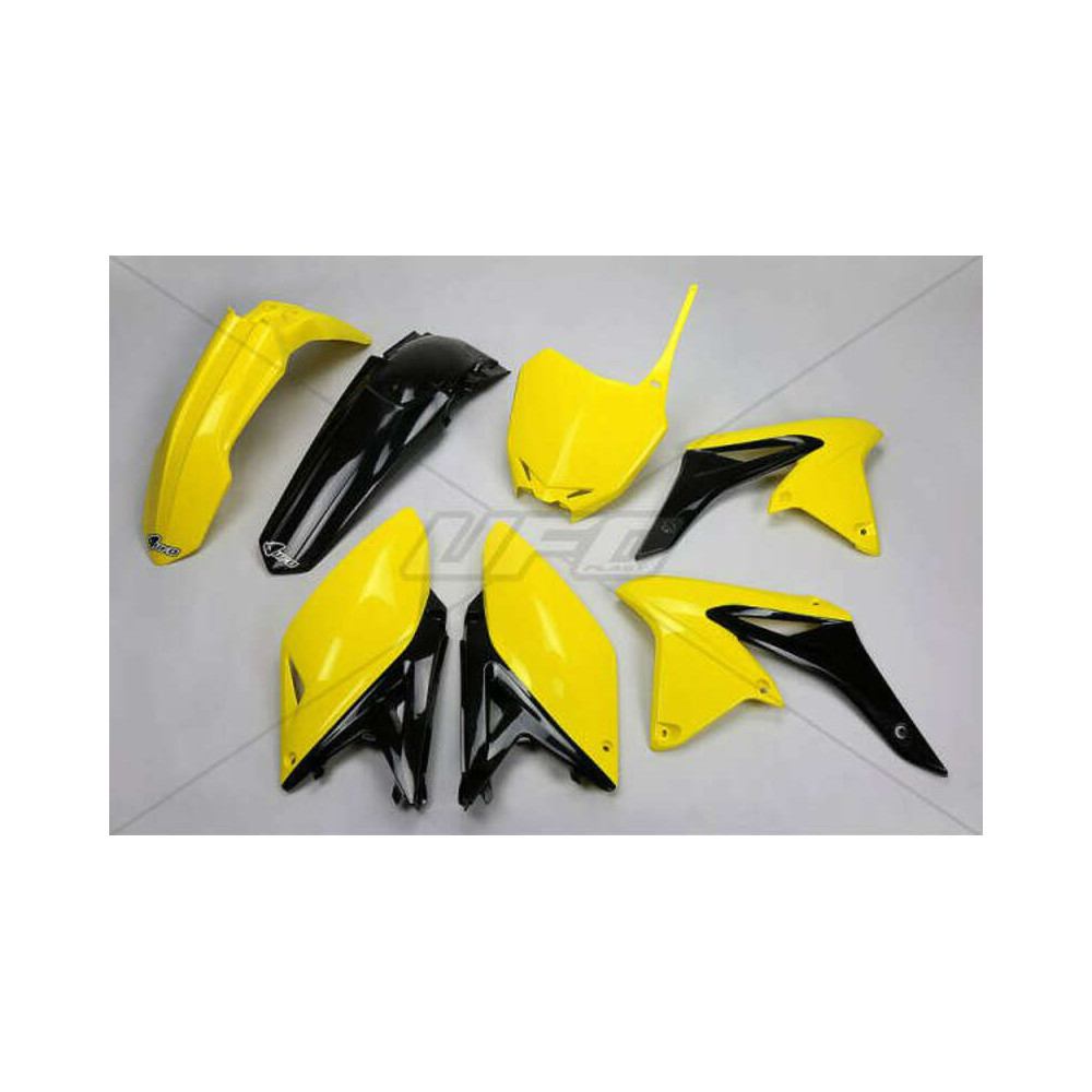 Kit plastique UFO couleur origine (2014) jaune/noir Suzuki RM-Z250