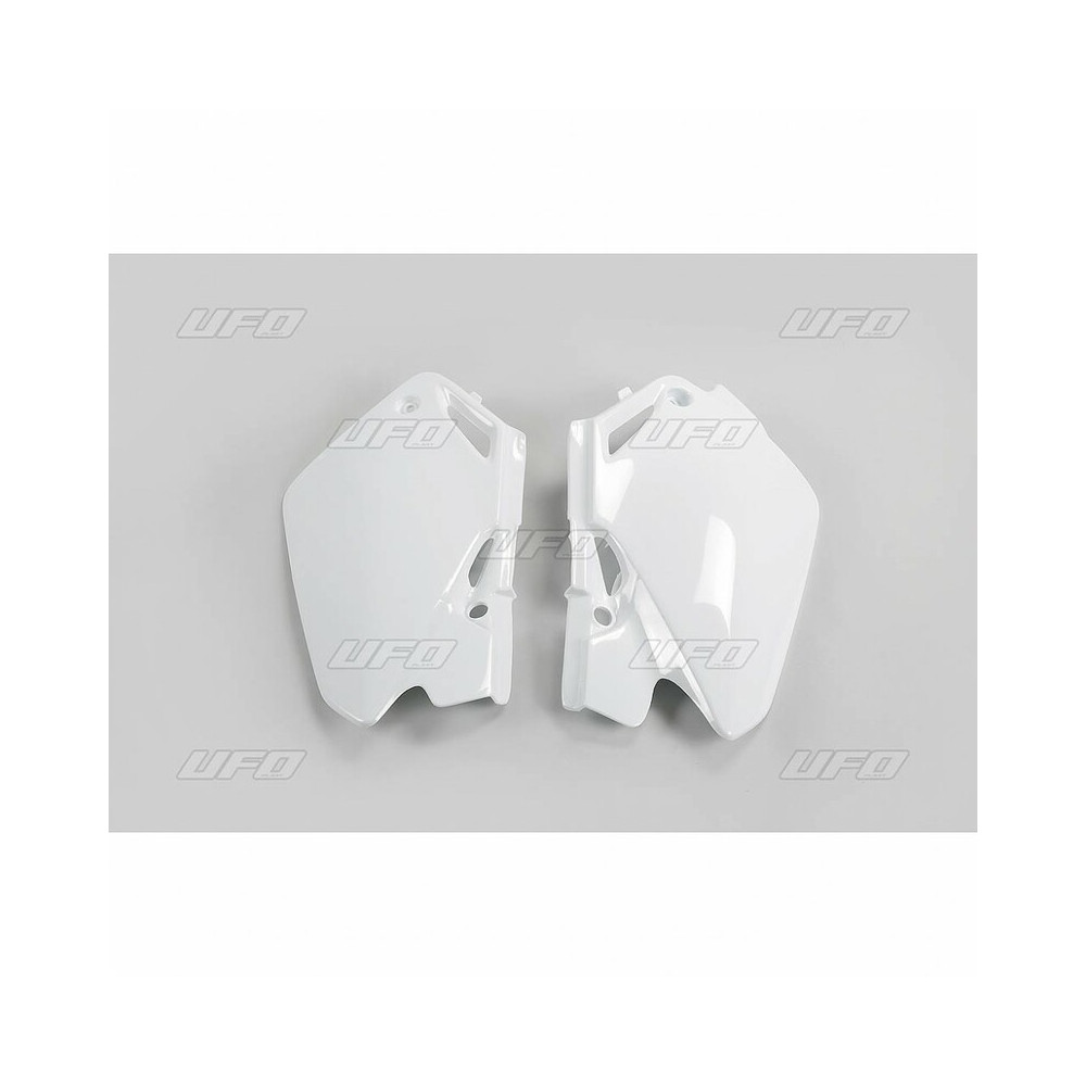 Plaques latérales UFO blanc Honda CR85R/85RB