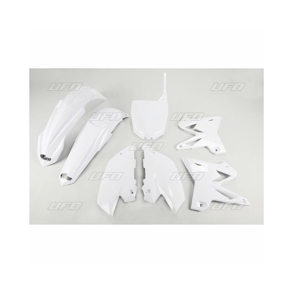 Kit plastique UFO réplica 4T restylé blanc Yamaha YZ125/250