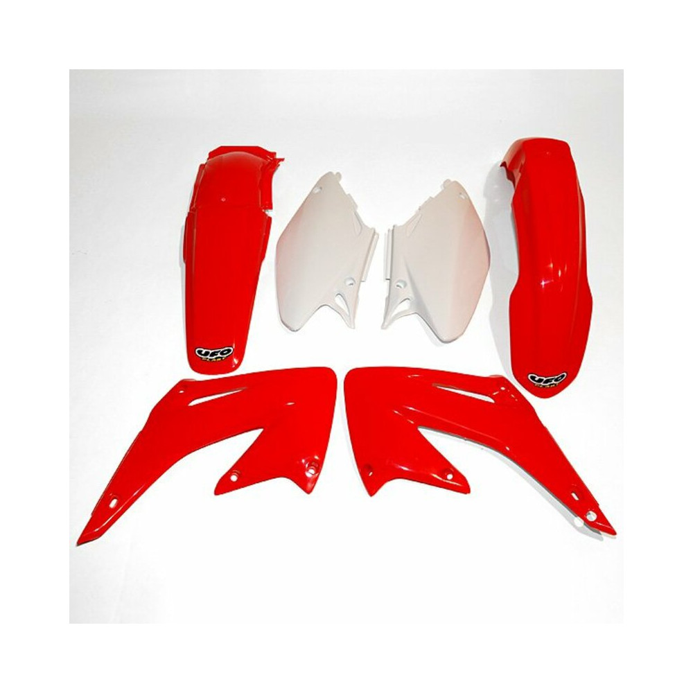 Kit plastique UFO couleur origine rouge/blanc Honda CR125R/250R