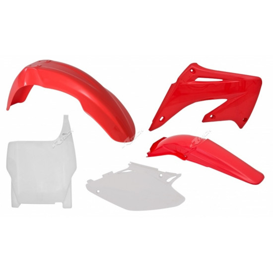 Kit plastique RACETECH couleur origine rouge/blanc Honda CR125R/250R