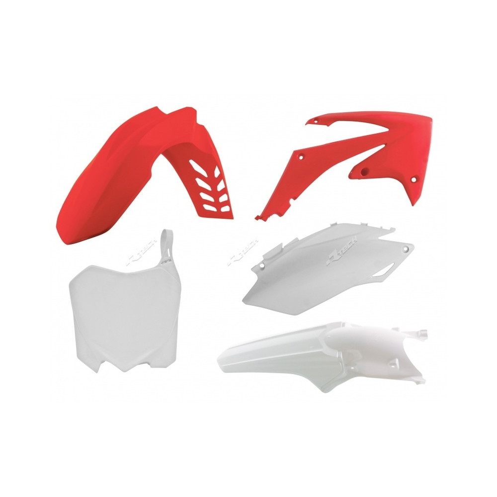 Kit plastique RACETECH couleur origine rouge/blanc Honda CRF250R/450R