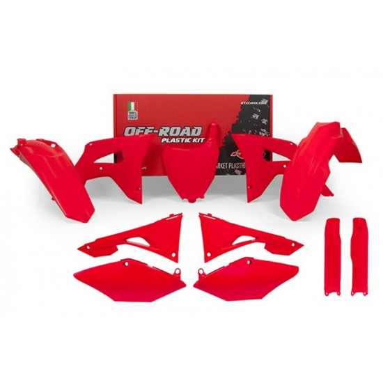 Kit plastique RACETECH fluo rouge Honda CRF250R & CRF450R