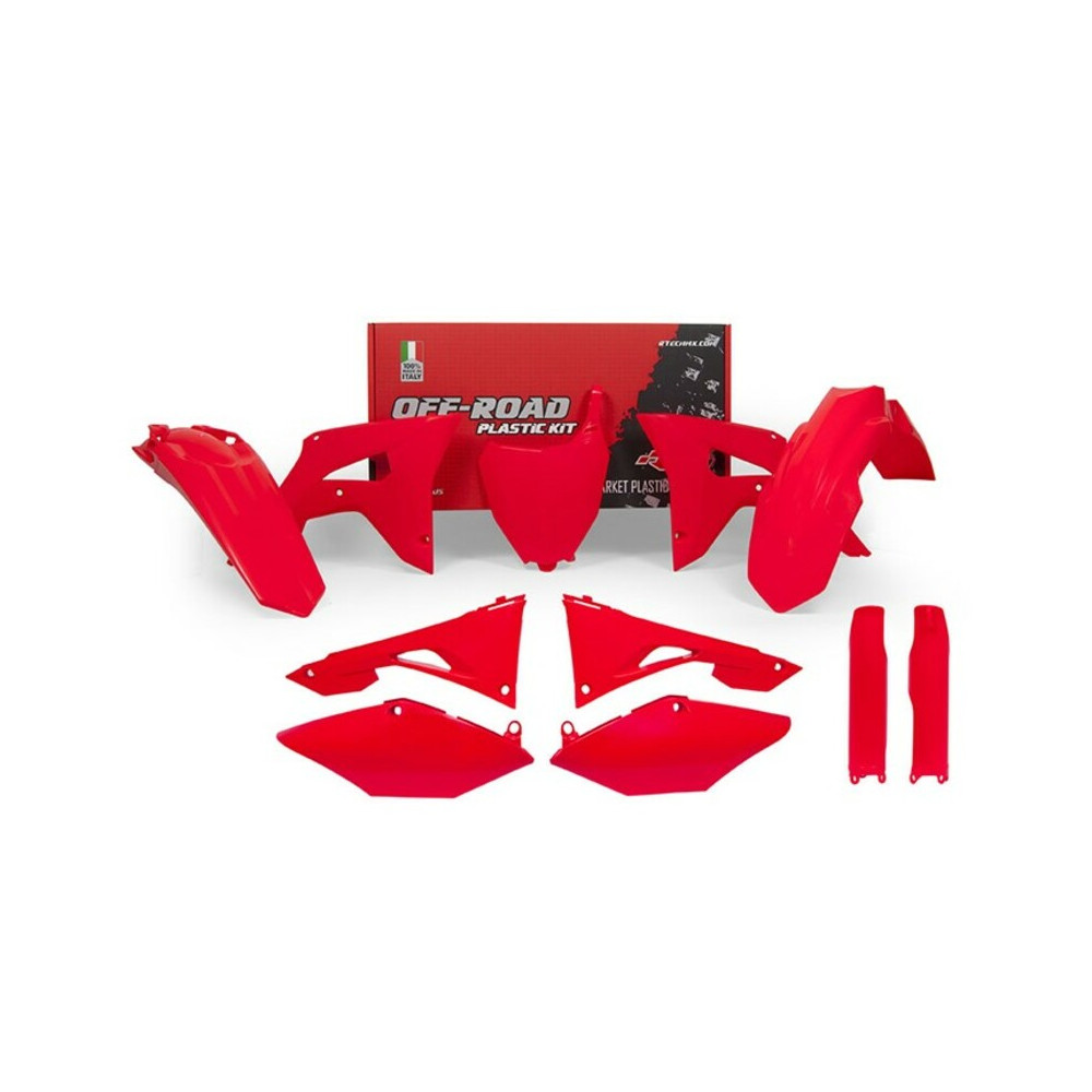 Kit plastique RACETECH fluo rouge Honda CRF250R & CRF450R