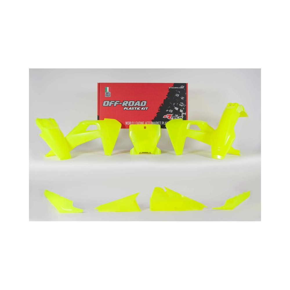 Kit plastique RACETECH jaune fluo Husqvarna TC/FC