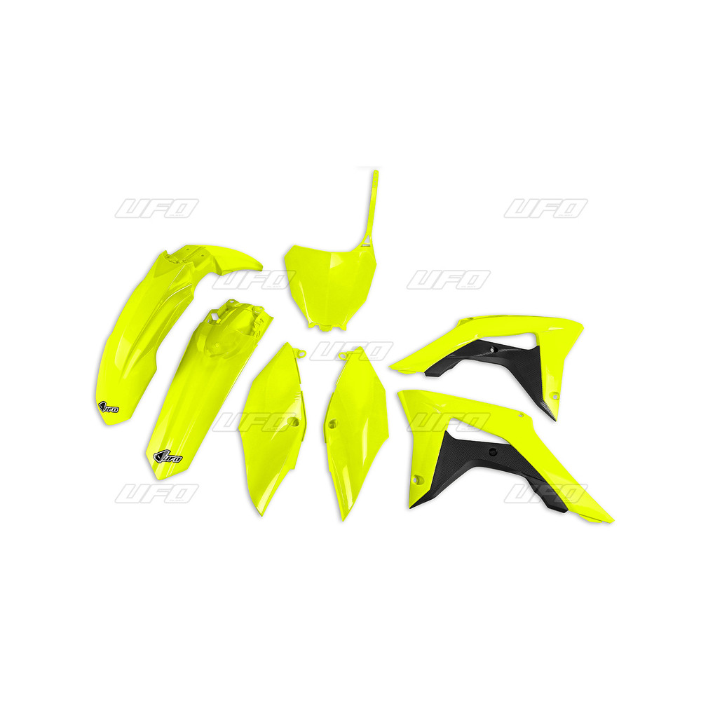 Kit plastique UFO jaune fluo Honda CRF450R/RX