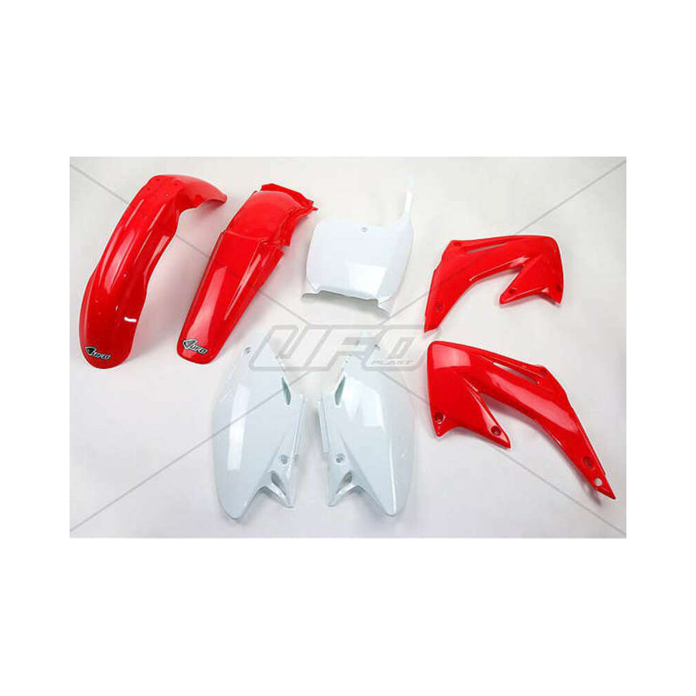 Kit plastique UFO couleur origine rouge/blanc Honda CR125R/250R