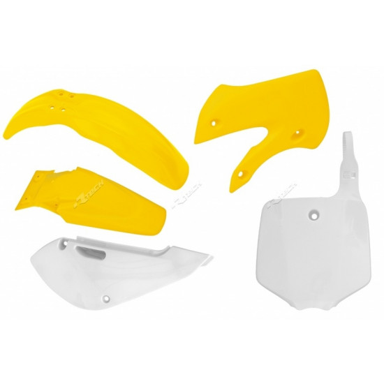 Kit plastique RACETECH couleur origine jaune/blanc Suzuki RM65