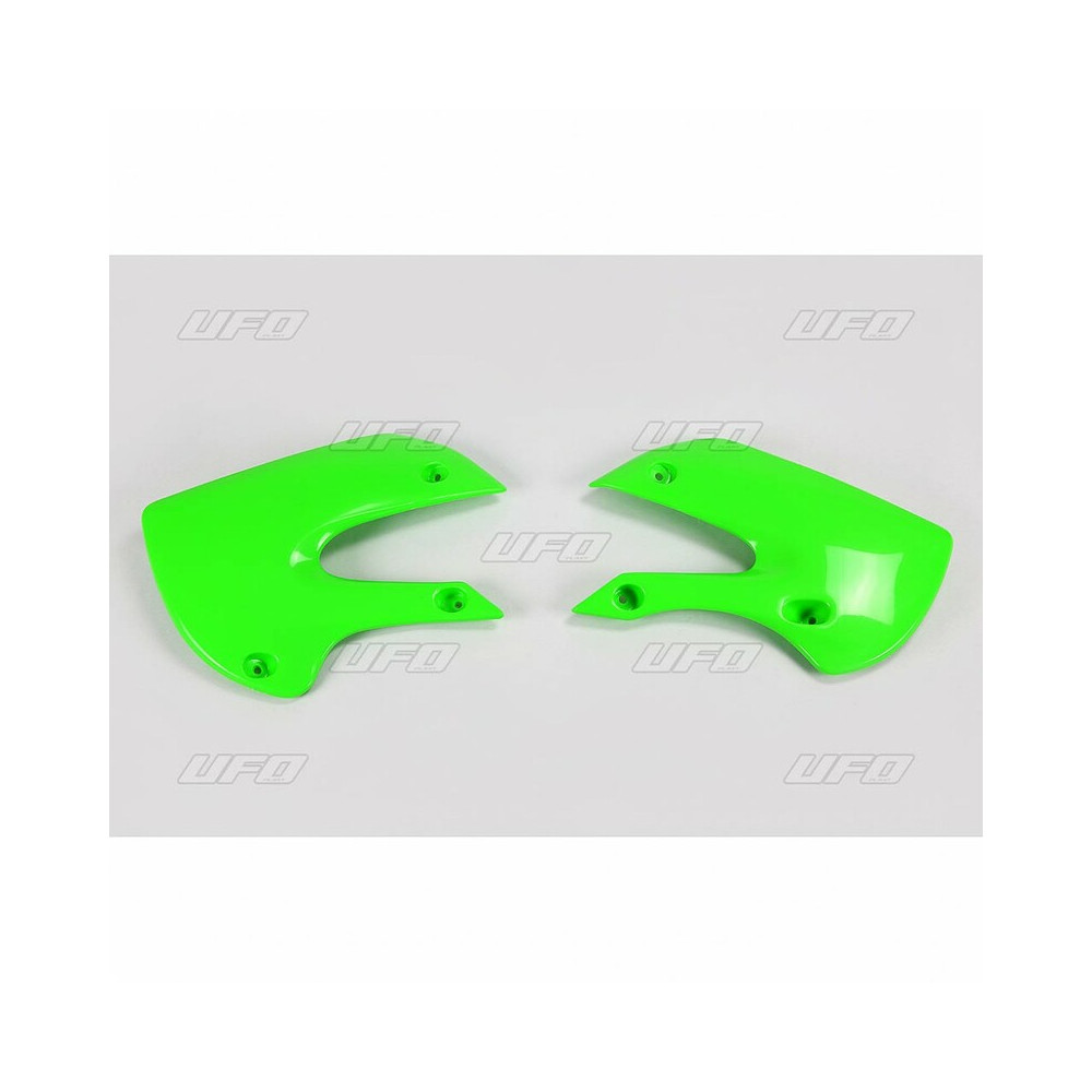 Ouïes de radiateur UFO vert Kawasaki KX65/KLX110