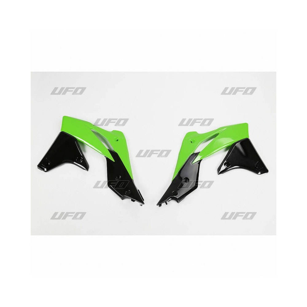 Ouïes de radiateur UFO couleur origine 2013 vert/noir Kawasaki KX250F