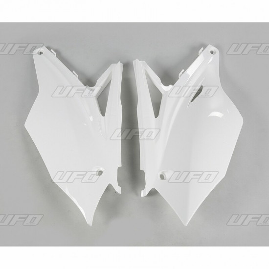 Plaques latérales UFO blanc Kawasaki KX450F