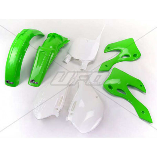 Kit plastique UFO couleur origine vert/blanc Kawasaki KX125/250