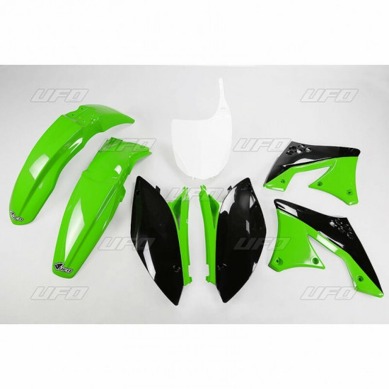 Kit plastique UFO couleur origine vert/noir Kawasaki KX250F